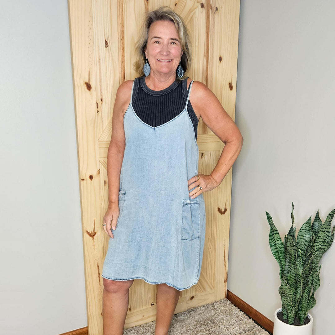 Ribbed Washed Seamless Tank Top