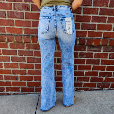 High Rise Long Inseam Straight Jeans