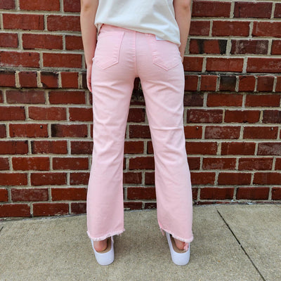 Risen Light Pink High Rise Jeans