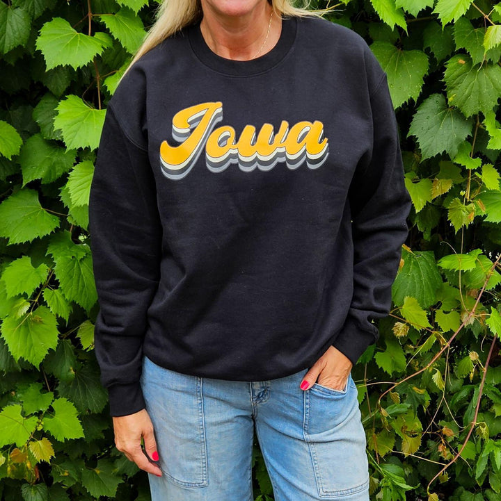 Iowa Retro Script Sweatshirt