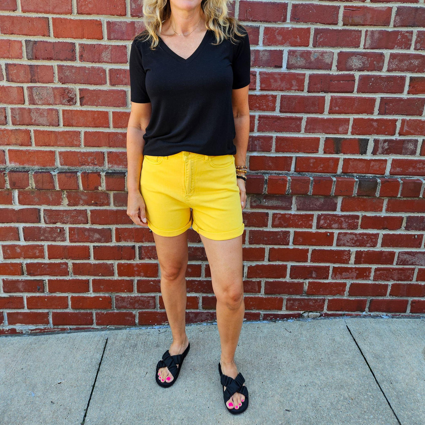 Tummy Control Yellow Shirts