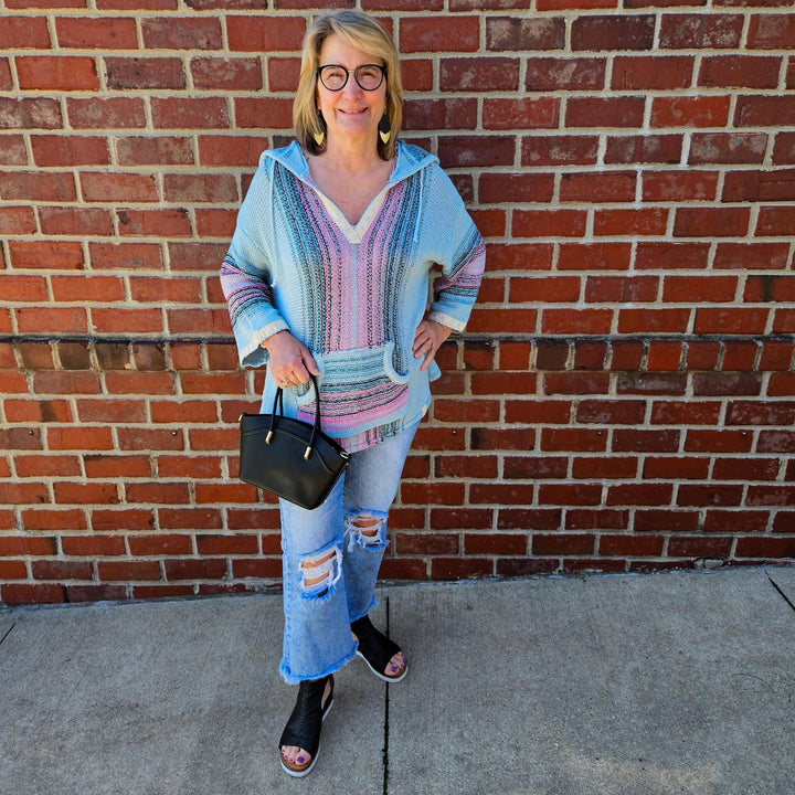 V-Neck Hoodie Thin Sweater