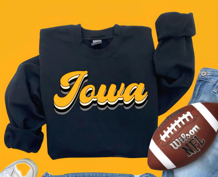 Iowa Retro Script Sweatshirt