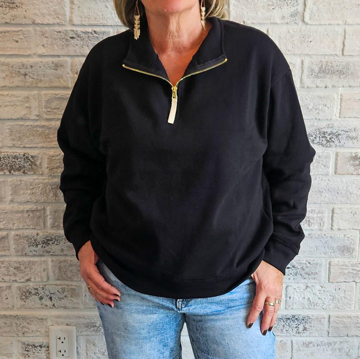 Fleece Half Zip Sweatshirt