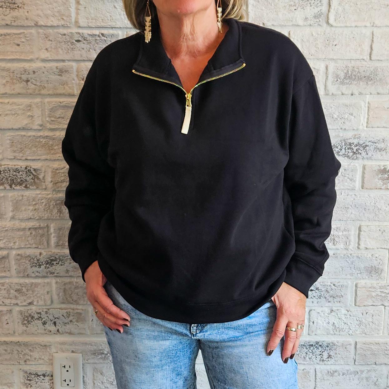 Fleece Half Zip Sweatshirt