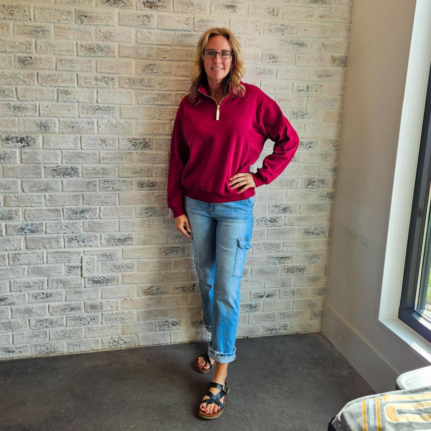 Fleece Half Zip Sweatshirt