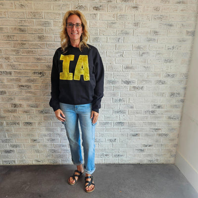 Faux State Initial Sweatshirt