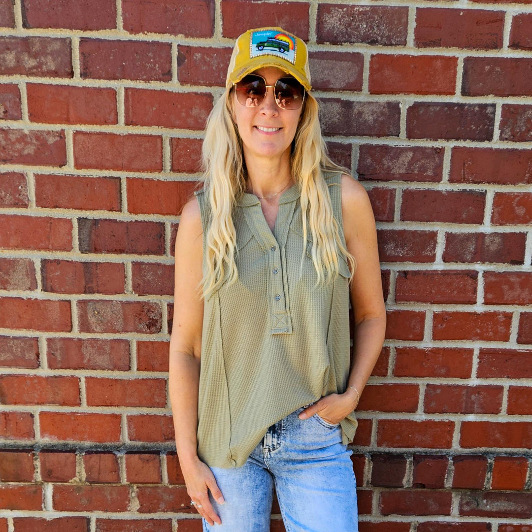 Waffle Oversized Henley