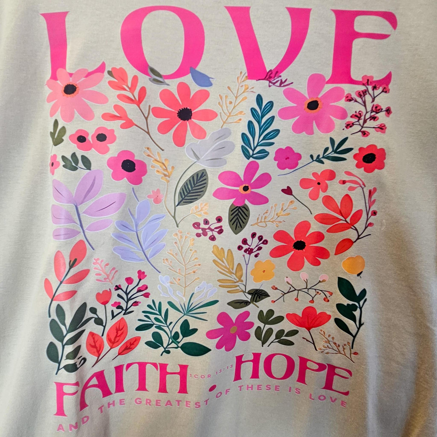 Love Faith Hope Flower Tee