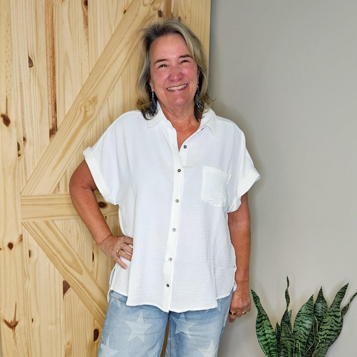 Woven Airflow Button Down