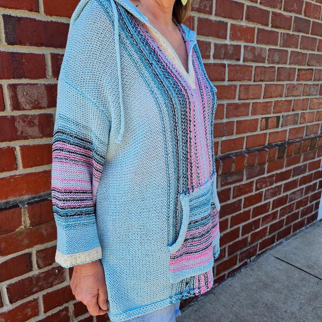 V-Neck Hoodie Thin Sweater