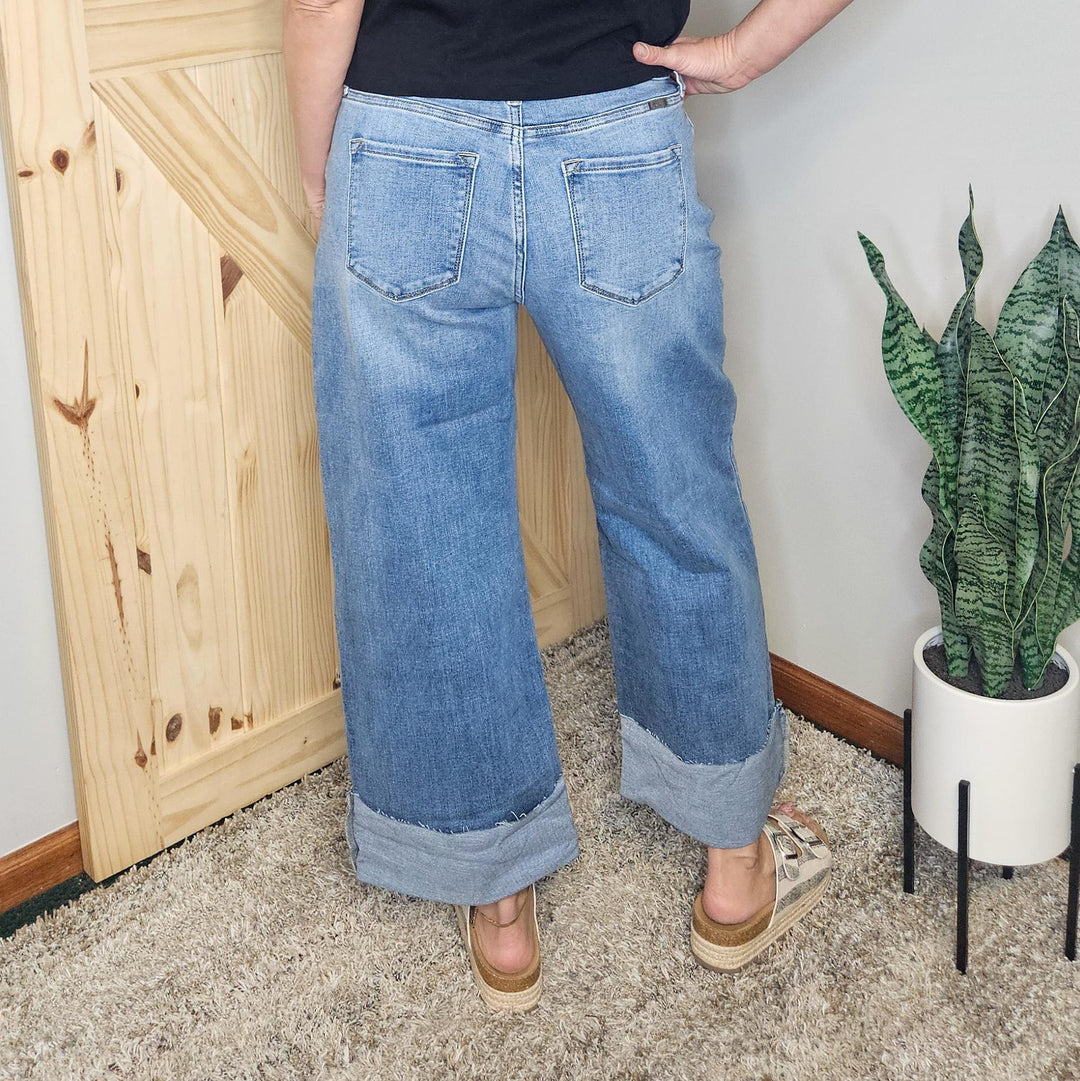 Kancan High Rise Crop Wide Leg