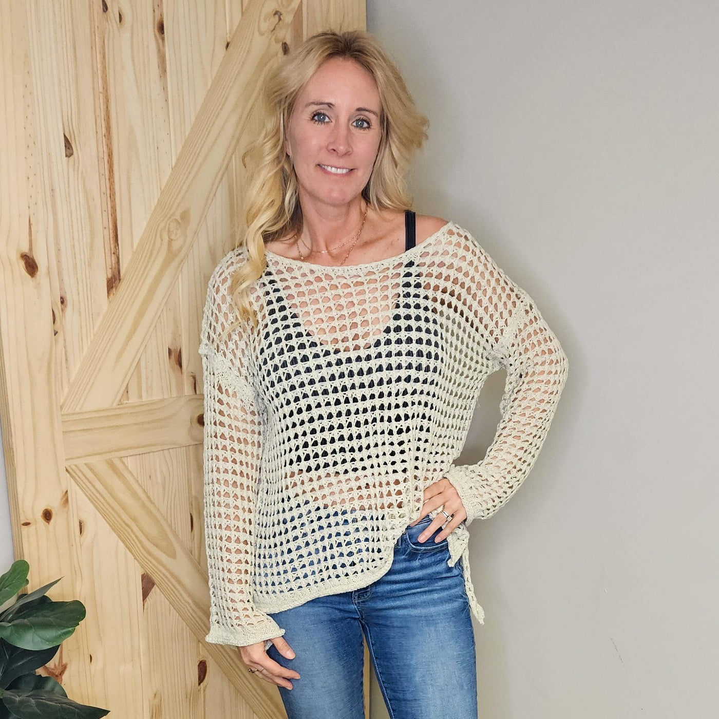 Scoop Neck Crochet Top