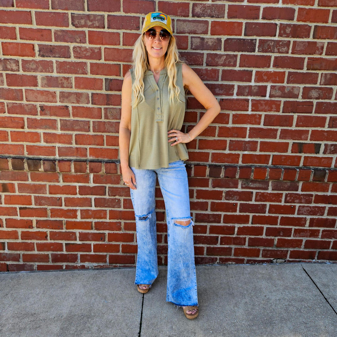 Waffle Oversized Henley