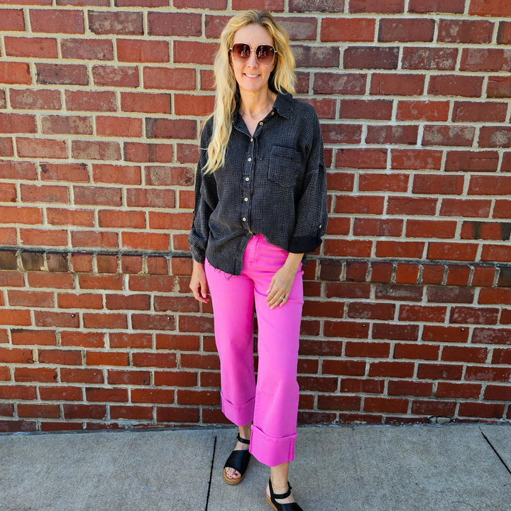 High Rise Wide Leg Jean