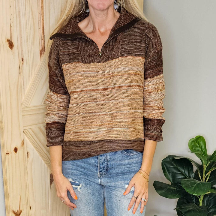 Multi Color High Neck Sweater