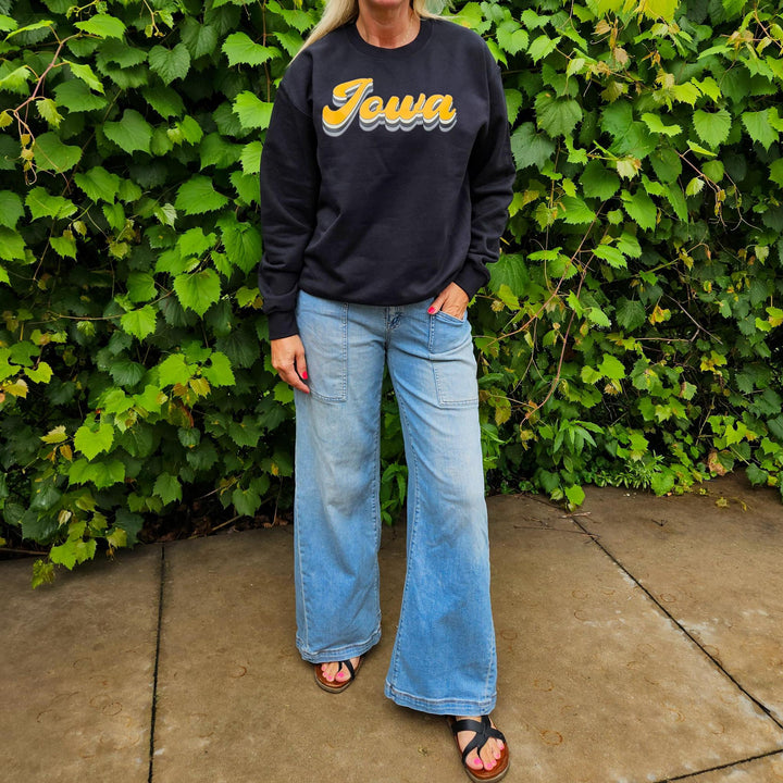 Iowa Retro Script Sweatshirt
