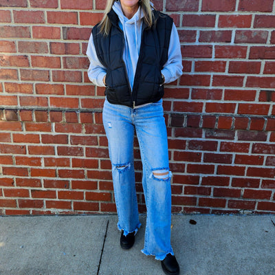 High Neck Puffer Vest
