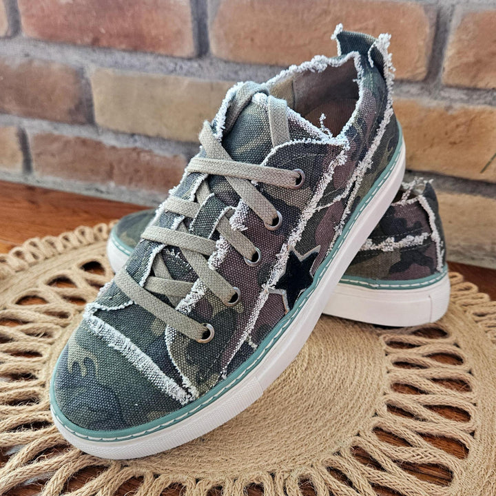 Camo Canvas Sneaker w/ Star