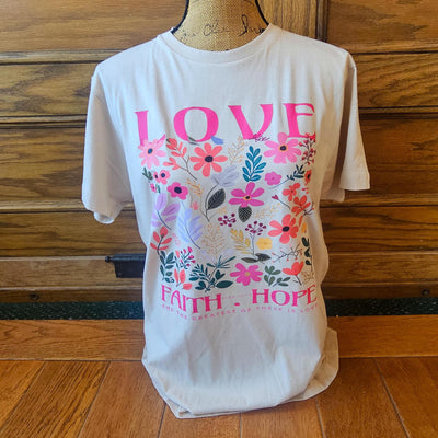 Love Faith Hope Flower Tee