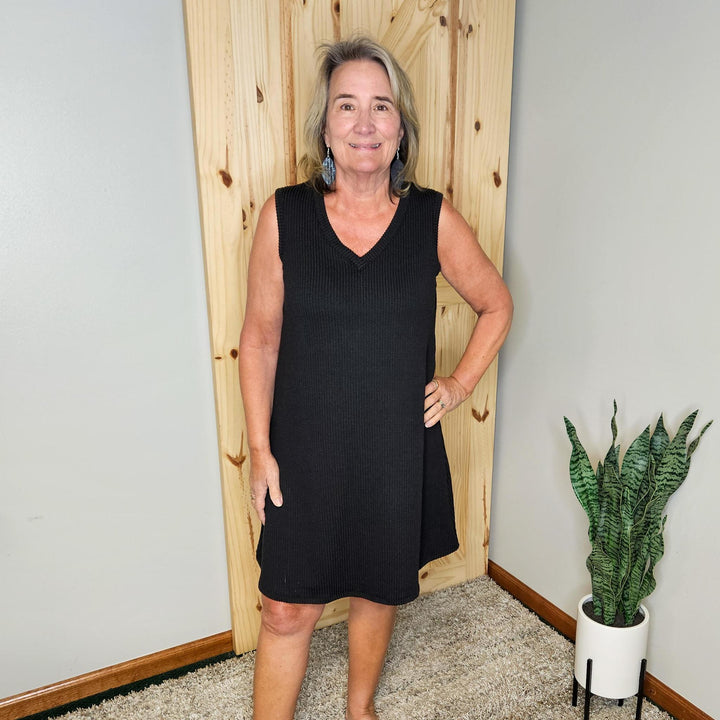 Raised Rib Sleeveless Dress