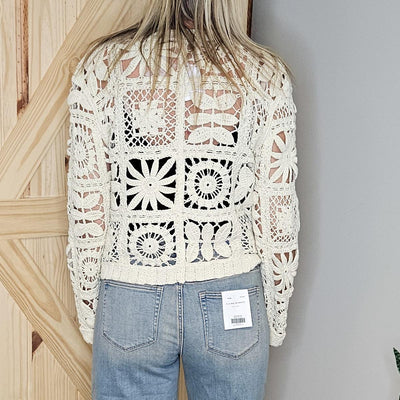 Crochet Button Up Cardigan