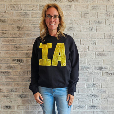 Faux State Initial Sweatshirt