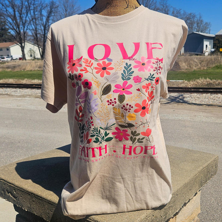 Love Faith Hope Flower Tee