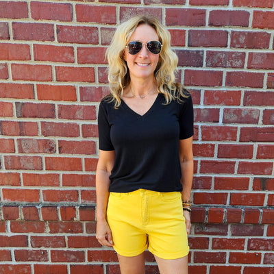 Tummy Control Yellow Shirts