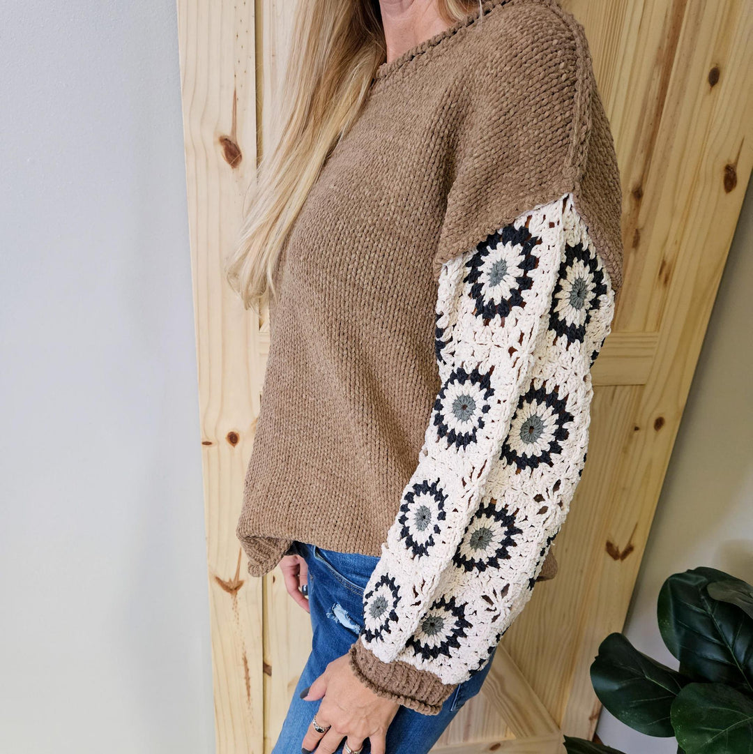 Crochet Sleeved Sweater