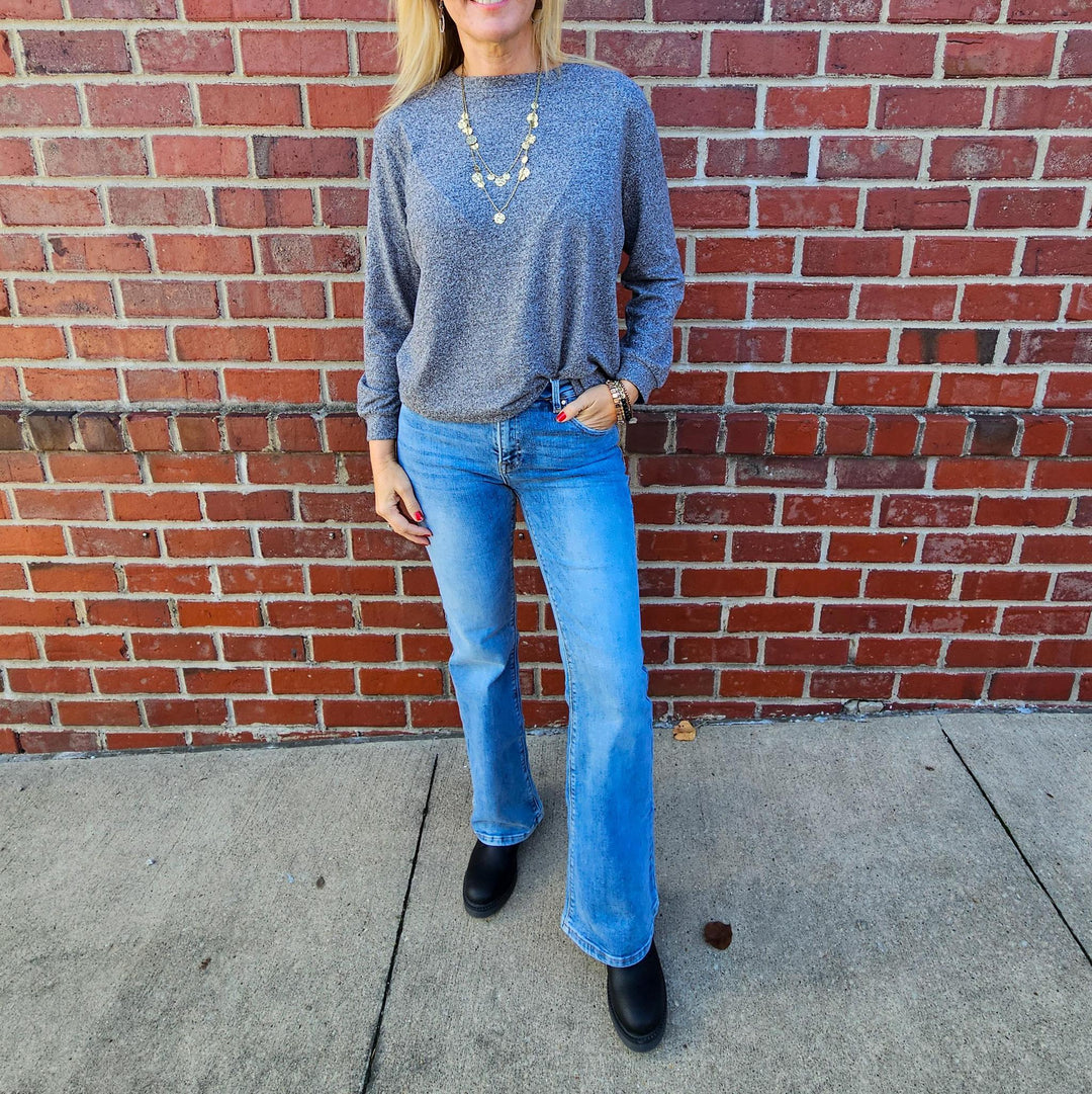 Hacci Round Neck Long Sleeve Tee