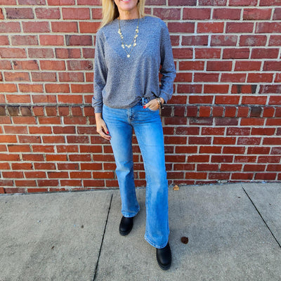 Hacci Round Neck Long Sleeve Tee