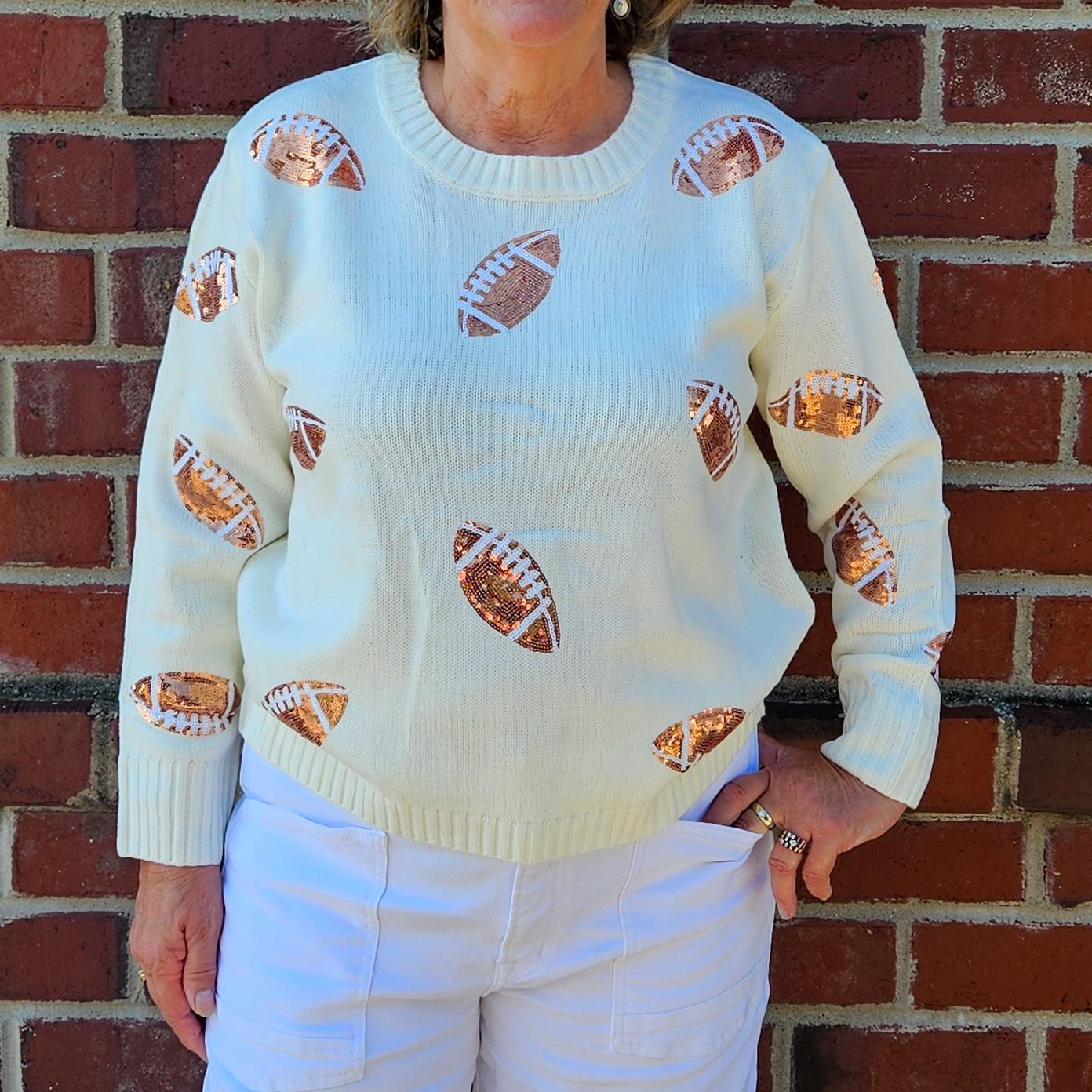 Sequined Football Sweater