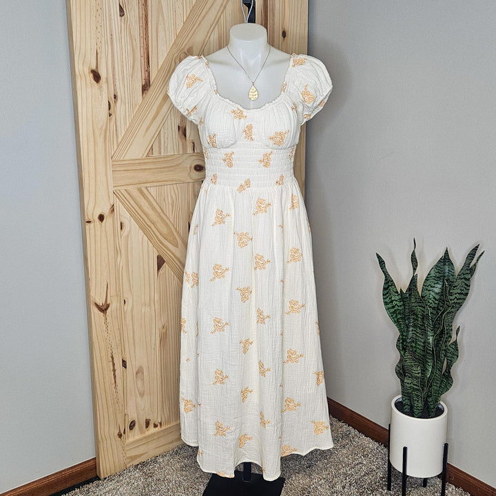 Embroidery Double Gauze Dress