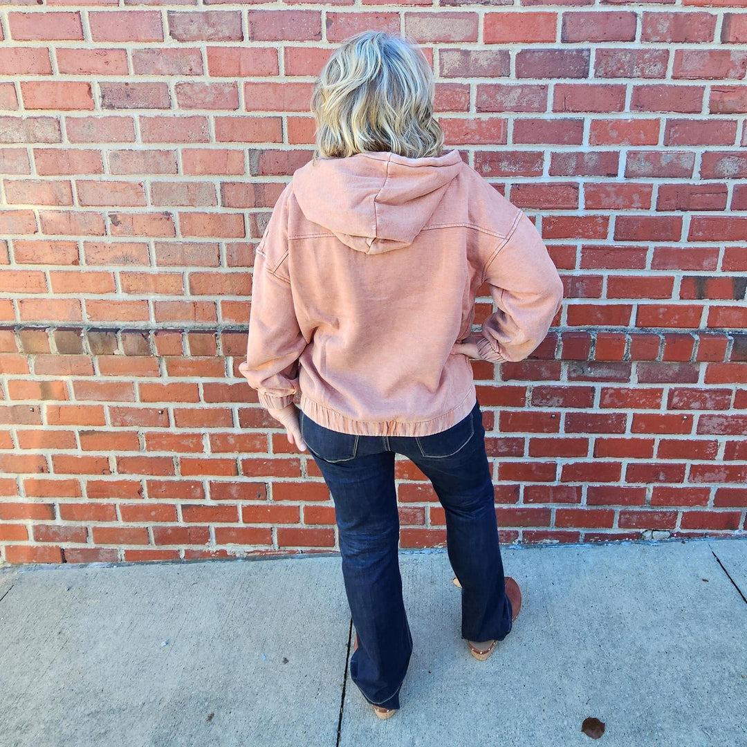 Acid Wash Fleece Hoodie