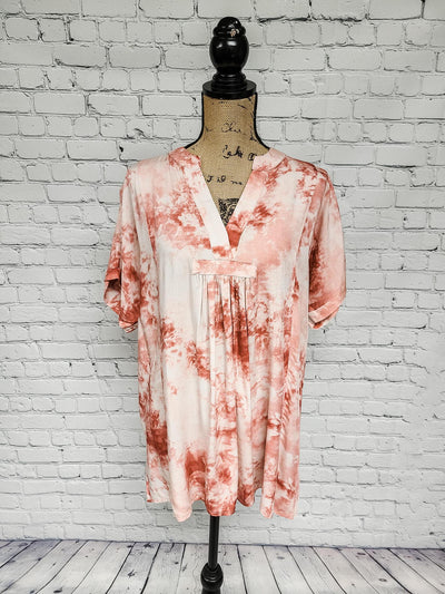 Short Sleeve Tie-Dye Top
