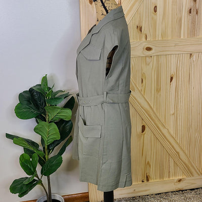 Button Up Dress w/ Belt