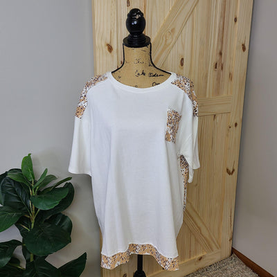 ANIMAL PRINT MIX TEE