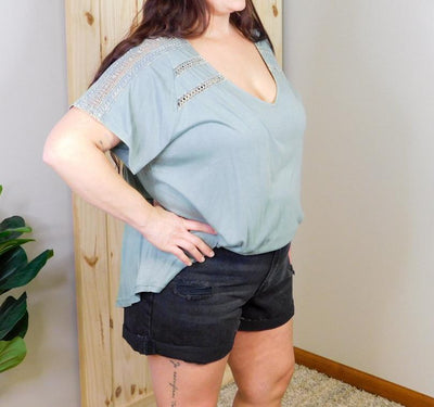 Double Trim Yoke Dye T-Shirt