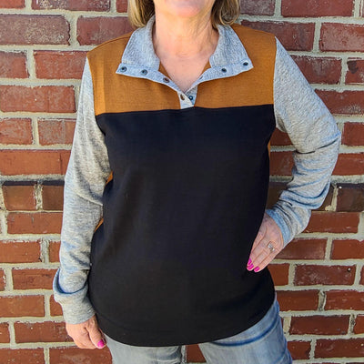Colorblock Pullover Sweater