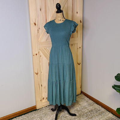 Smocked Tiered Midi Dress