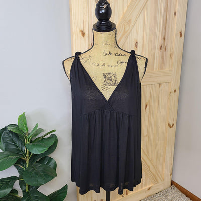 V-Neck Flowy Silhouette Sleeveless Top