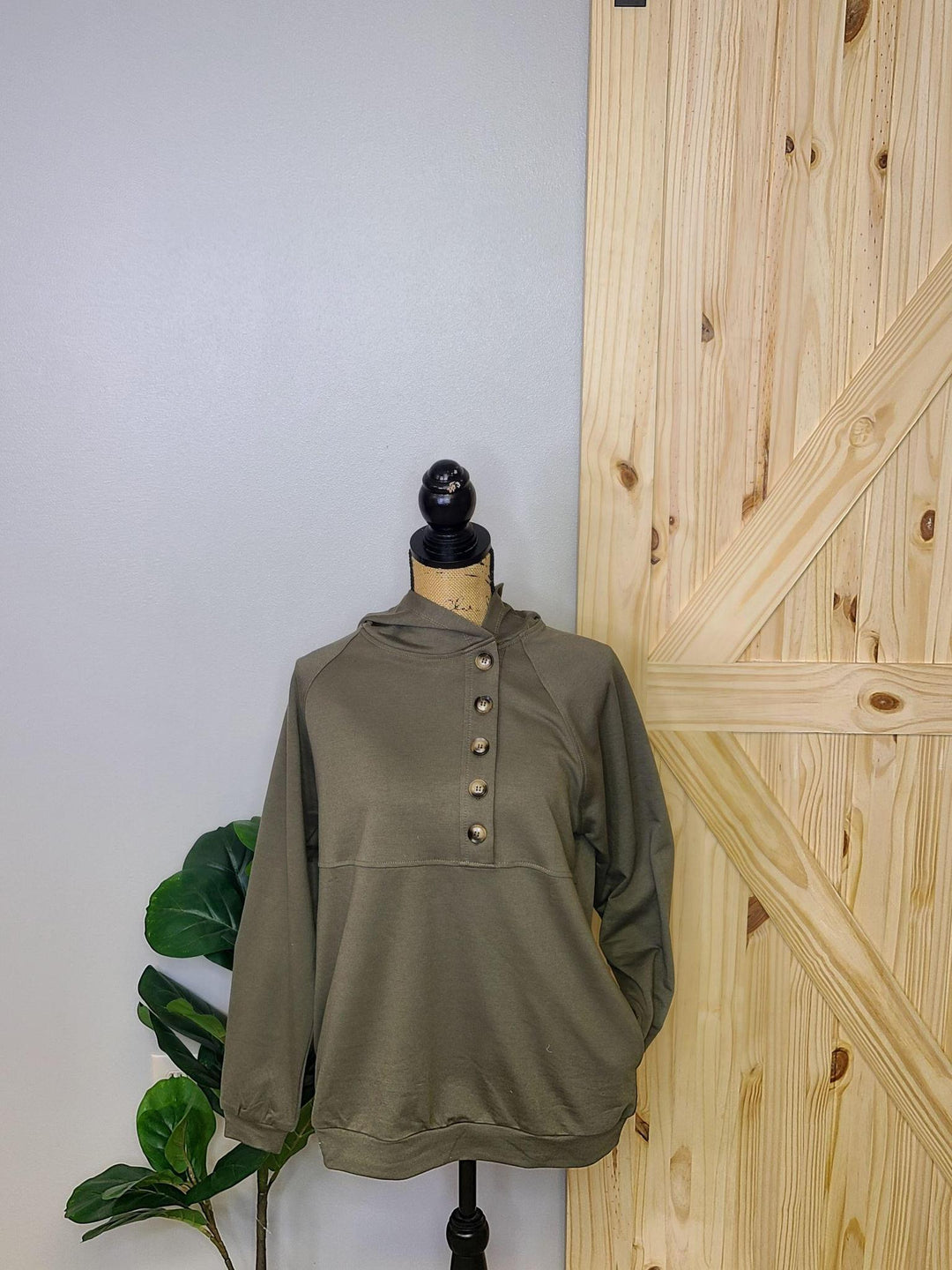 Buttoned Hoodie