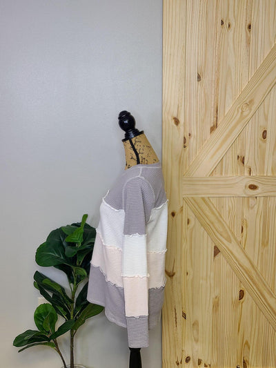 Color Block w/ Raw Edge Top