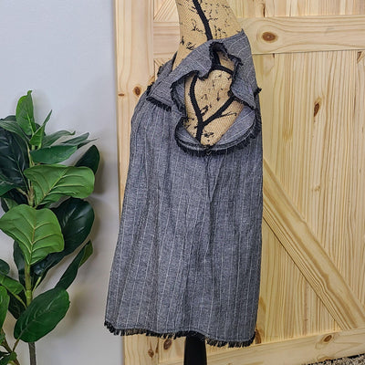 Frayed Chambray Top