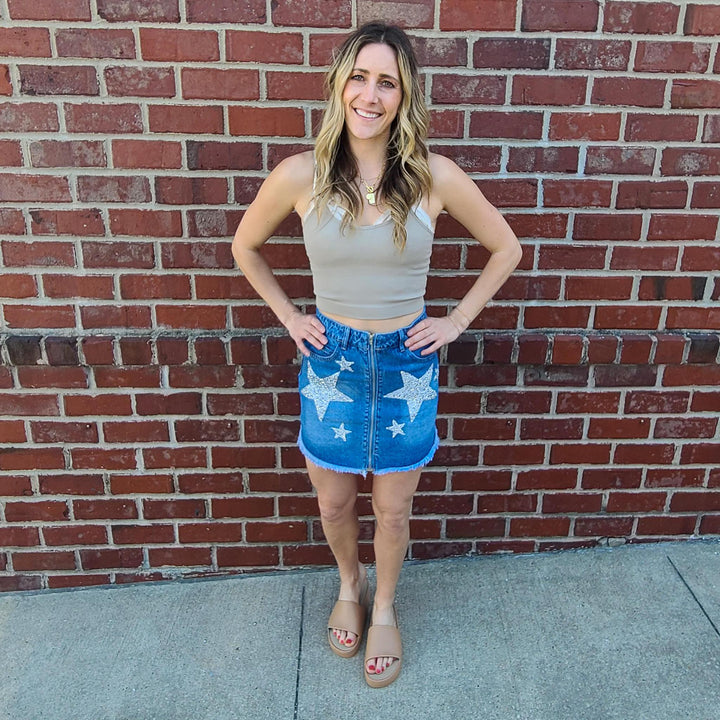 Ribbed Seamless Double Strap Brami