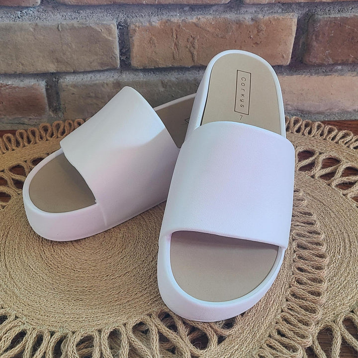 Corkys White Slides