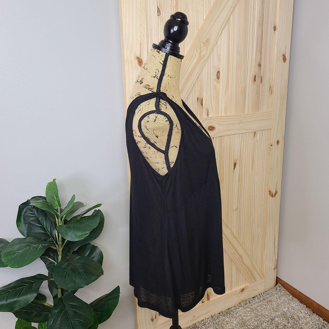 V-Neck Flowy Silhouette Sleeveless Top