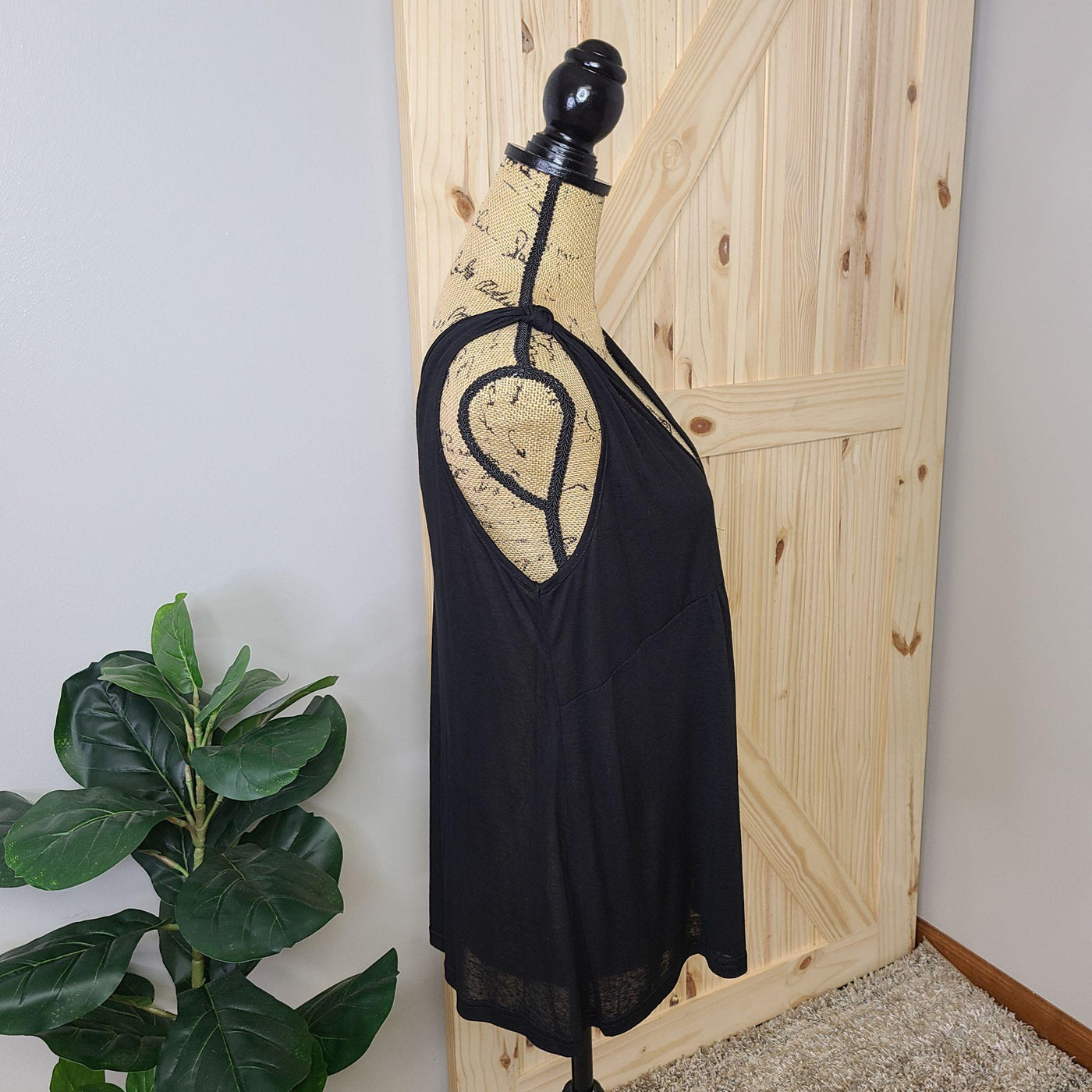 V-Neck Flowy Silhouette Sleeveless Top