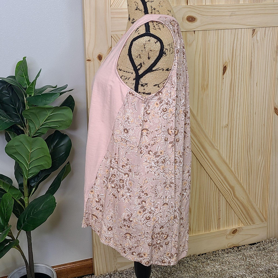 Printed Back Sleeveless Top